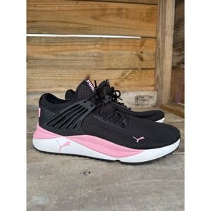Puma Shoes Womens 9 Pacer Future Lace Up Running Sneaker 389942-43 Black/Pink
